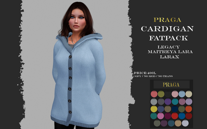 Second Life Marketplace - Praga Cardigan - DEMO